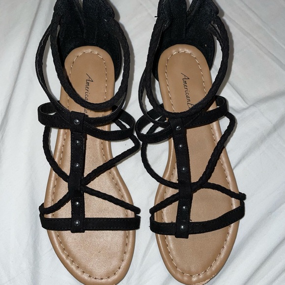 American Eagle Black Sandals - Picture 1 of 2